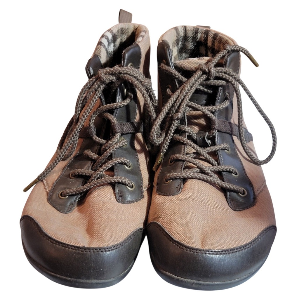 Xero Shoes Denver Canvas Minimalist Boots Mens 10.5 Brown Good Barefoot F200601W